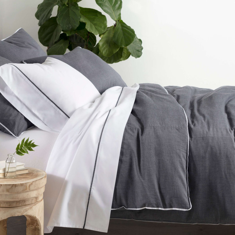 Pine Cone Hill Chambray 100 Cotton Percale Duvet Cover Wayfair